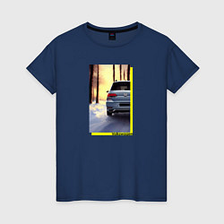 Женская футболка Volkswagen в закат
