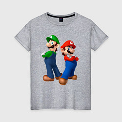 Женская футболка Марио и Луиджи