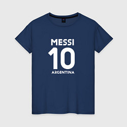 Женская футболка Аргентина Месси автограф