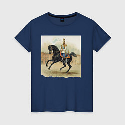 Женская футболка Николай II на коне на дворцовой площади