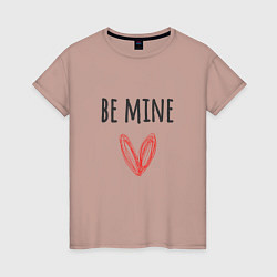 Женская футболка Be mine - doodle heart