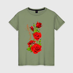 Женская футболка Прекрасная Екатерина - букет из роз