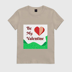Женская футболка Романтичная валентинка с сердцем