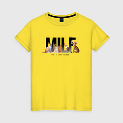 Женская футболка Man I love Felines - MILF