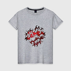 Женская футболка Трайбл сердце