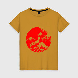 Женская футболка Флаг Японии - красное солнце