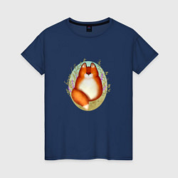 Женская футболка Весенняя лисичка и лаванда