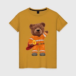Женская футболка Пожарный медведь