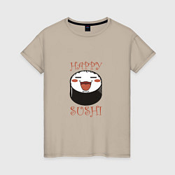 Женская футболка Smiling sushi