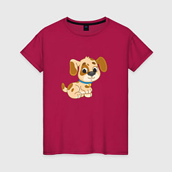 Женская футболка Милый мультяшный щенок