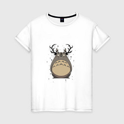 Женская футболка Тоторо-олень