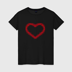 Женская футболка Сердце в стиле импрессионизм