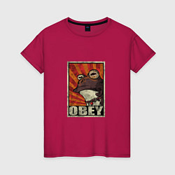 Женская футболка Obey frog