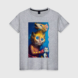 Женская футболка Главный кот - нейросеть - art