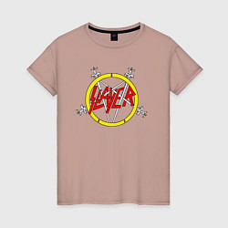 Женская футболка Slayer rock music