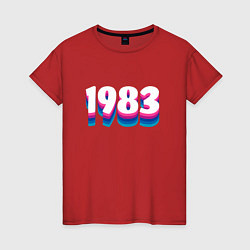 Женская футболка Made in 1983 vintage art