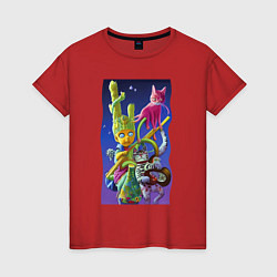 Женская футболка Звёздный пацан с двумя котами - нейросеть - fantas