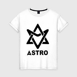 Женская футболка Astro black logo