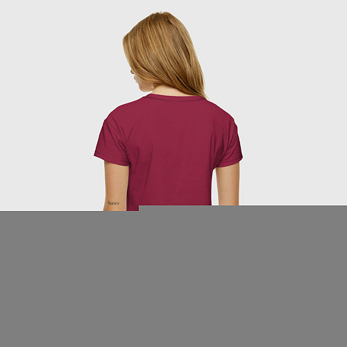 Женская футболка Медведь рокер / Маджента – фото 4