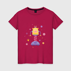 Женская футболка Смешной Робот