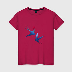 Женская футболка Пара ласточек
