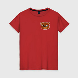 Женская футболка Мордочка медведя