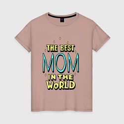 Женская футболка Лучшая мама в мире со звёздочками