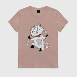 Женская футболка Праздничный котик