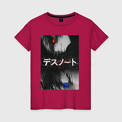 Женская футболка Тетрадь смерти - Кира против L
