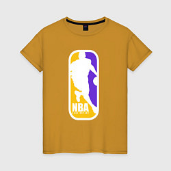 Футболка хлопковая женская NBA Kobe Bryant, цвет: горчичный