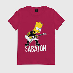 Женская футболка Sabaton Барт Симпсон рокер