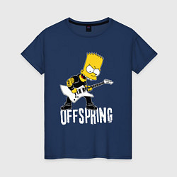 Женская футболка Offspring Барт Симпсон рокер