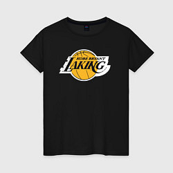 Футболка хлопковая женская Kobe Bryant laking, цвет: черный