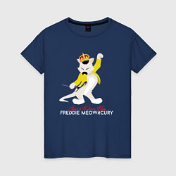 Женская футболка Фредди Меркьюри кот