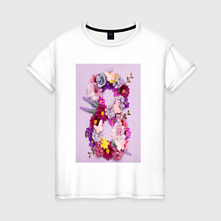 Женская футболка Восемь из цветов