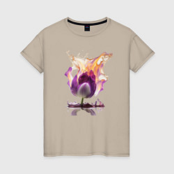 Женская футболка Брызги тюльпана