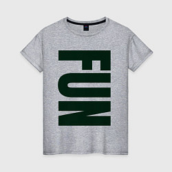 Женская футболка Fun: большие перевернутые буквы
