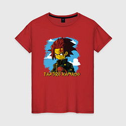 Женская футболка Тандзиро Камадо Симпсон