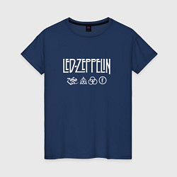 Женская футболка Led Zeppelin символы