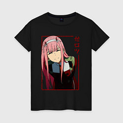 Женская футболка Zero Two anime girl