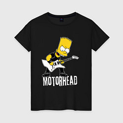 Женская футболка Motorhead Барт Симпсон рокер