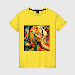 Женская футболка Женщина-абстракция