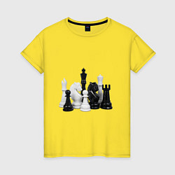 Женская футболка Фигуры шахматиста