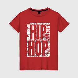Женская футболка Hip hop большая поцарапанная надпись