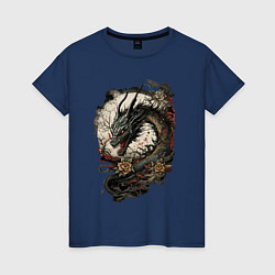 Женская футболка Мифический японский дракон