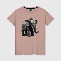 Женская футболка Украшенный слон