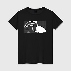 Футболка хлопковая женская Le toucan has arrived Twitch ASCII art белый, цвет: черный