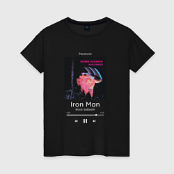 Женская футболка Black Sabbath Iron Man плеер