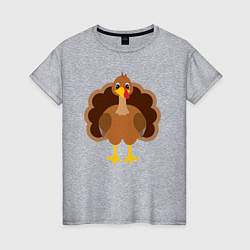Женская футболка Turkey bird