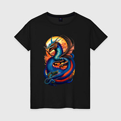 Женская футболка Japanese dragon - irezumi